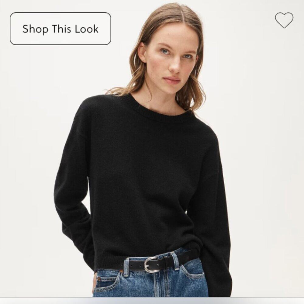 J. Crew Womens Size XXS Black 100% Cashmere Sweater Dropped Shoulder Seams